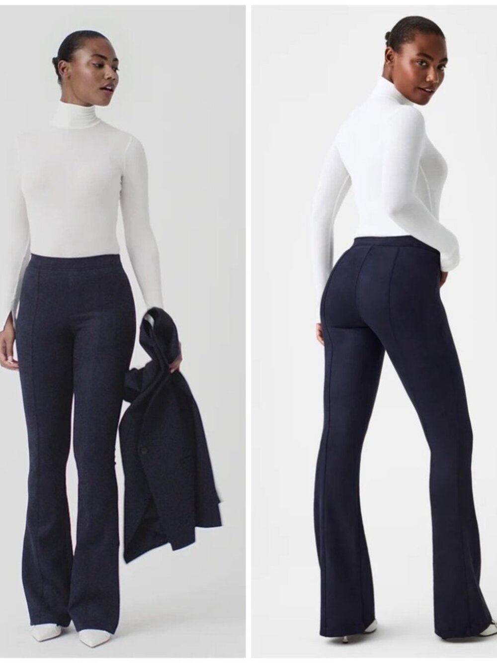 SPANX Dark Navy Boot-Cut Flare Sculpting Pants